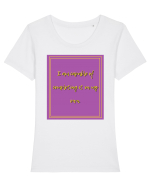 i am capable of completing it on my  own2 Tricou mânecă scurtă guler larg fitted Damă Expresser