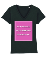 i am capable of completing it on my  own5 Tricou mânecă scurtă guler V Damă Evoker