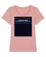 i give myself permission to relax2 Tricou mânecă scurtă guler larg fitted Damă Expresser