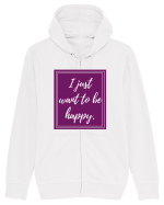 i just want to be happy6 Hanorac cu fermoar Unisex Connector