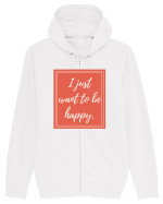 i just want to be happy7 Hanorac cu fermoar Unisex Connector