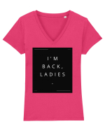 i m back ladies2 Tricou mânecă scurtă guler V Damă Evoker