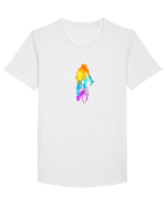 Cycling Tricou mânecă scurtă guler larg Bărbat Skater