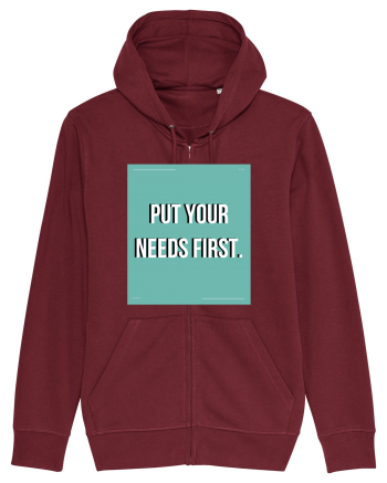 put your needs first2 Burgundy