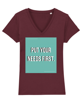 put your needs first2 Burgundy