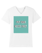 put your needs first2 Tricou mânecă scurtă guler V Bărbat Presenter