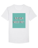 put your needs first2 Tricou mânecă scurtă guler larg Bărbat Skater