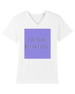 put your needs first3 Tricou mânecă scurtă guler V Bărbat Presenter
