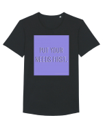 put your needs first3 Tricou mânecă scurtă guler larg Bărbat Skater