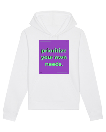 prioritize your own needs White