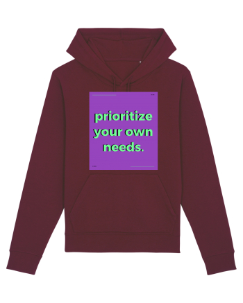 prioritize your own needs Burgundy