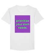 prioritize your own needs Tricou mânecă scurtă guler larg Bărbat Skater