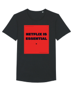 netflix is essential2 Tricou mânecă scurtă guler larg Bărbat Skater