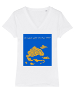 be unique write your own story3 Tricou mânecă scurtă guler V Damă Evoker