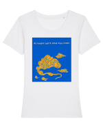 be unique write your own story3 Tricou mânecă scurtă guler larg fitted Damă Expresser