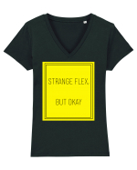 strange flex but okay7 Tricou mânecă scurtă guler V Damă Evoker