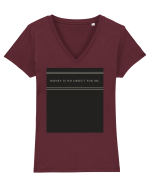 money is no object for me3 Tricou mânecă scurtă guler V Damă Evoker