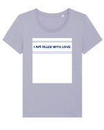 i am filled with love Tricou mânecă scurtă guler larg fitted Damă Expresser