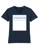i am filled with love Tricou mânecă scurtă guler V Bărbat Presenter