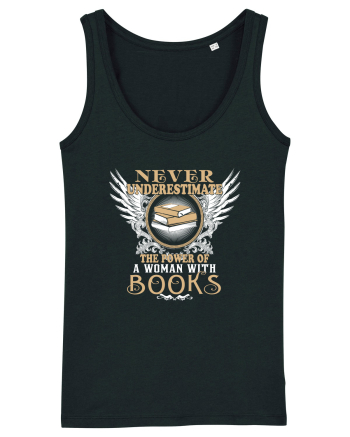 A woman with Books Black