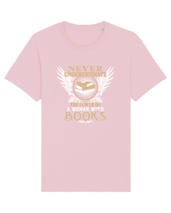 A woman with Books Cotton Pink