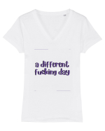 a different fucking day5 Tricou mânecă scurtă guler V Damă Evoker