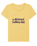 a different fucking day5 Tricou mânecă scurtă guler larg fitted Damă Expresser