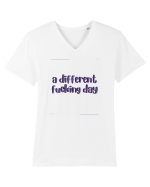 a different fucking day5 Tricou mânecă scurtă guler V Bărbat Presenter