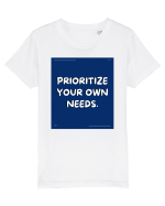 prioritize your own needs4 Tricou mânecă scurtă  Copii Mini Creator