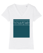 ii can learn more about myself if i can understand my emotions Tricou mânecă scurtă guler V Damă Evoker