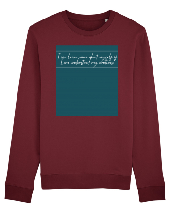 ii can learn more about myself if i can understand my emotions Burgundy