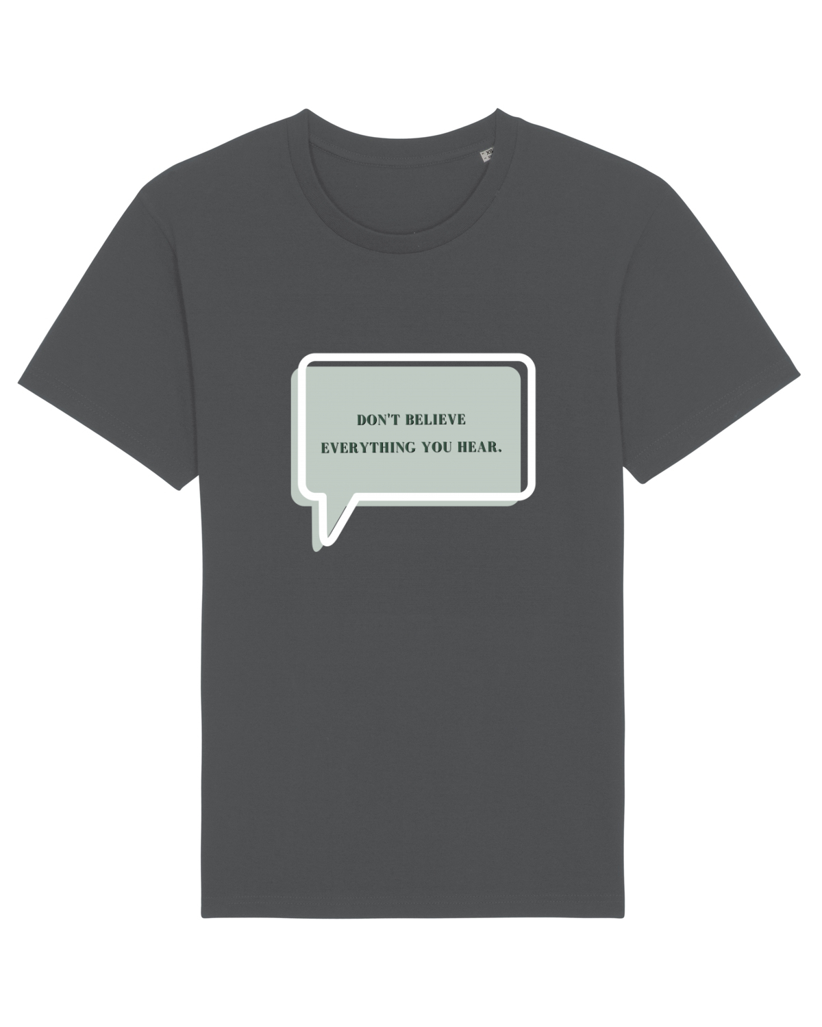 Tricou mânecă scurtă Unisex Rocker Anthracite
