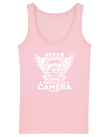 A woman with camera Cotton Pink
