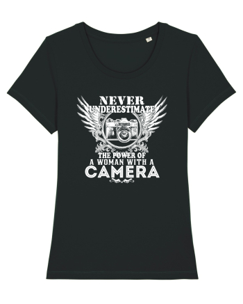 A woman with camera Black