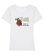 Baba și mitraliera Tricou mânecă scurtă guler larg fitted Damă Expresser
