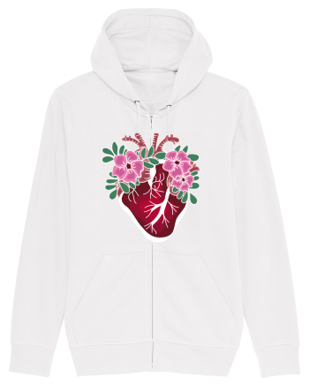 Valentine's Love Heart Flowers White