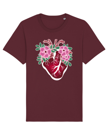 Valentine's Love Heart Flowers Burgundy