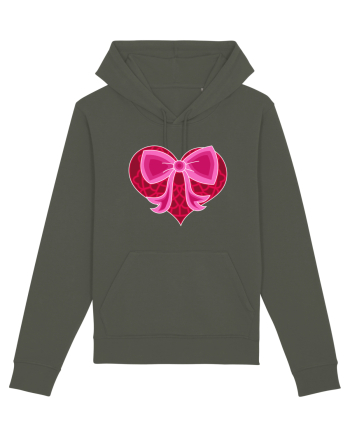 Valentine's Love Heart Bow Khaki