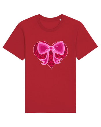 Valentine's Love Heart Bow Red