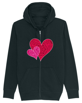 Valentine's Love Heart Mandala Black