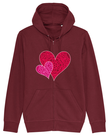 Valentine's Love Heart Mandala Burgundy