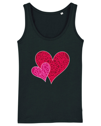 Valentine's Love Heart Mandala Black