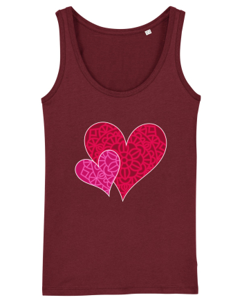 Valentine's Love Heart Mandala Burgundy