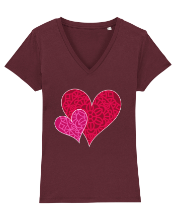 Valentine's Love Heart Mandala Burgundy