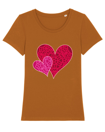 Valentine's Love Heart Mandala Roasted Orange