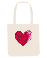 Valentine's Love Heart Daisies Sacoșă textilă