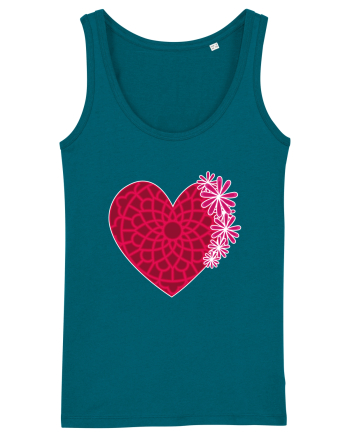 Valentine's Love Heart Daisies Ocean Depth