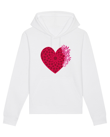 Valentine's Love Heart Daisies White
