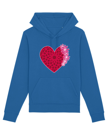 Valentine's Love Heart Daisies Royal Blue
