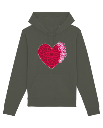 Valentine's Love Heart Daisies Khaki
